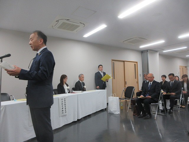 退職辞令交付式1