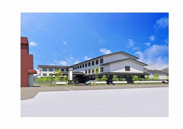 ホテル「ルートイン」新しい計画の全体完成予想図