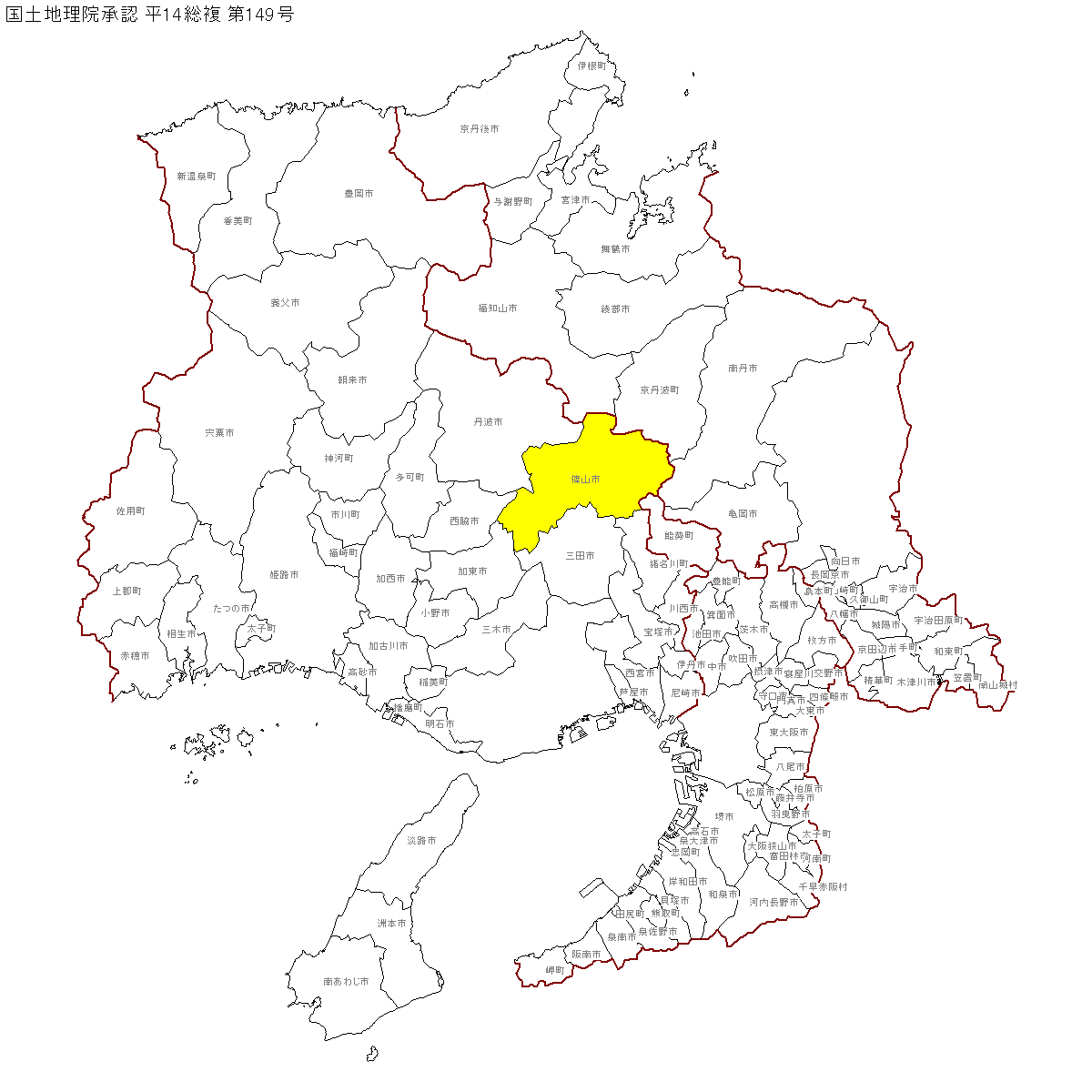 丹波篠山の地図情報 丹波篠山市