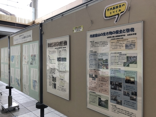 篠山東雲高校のポスターが映った写真。