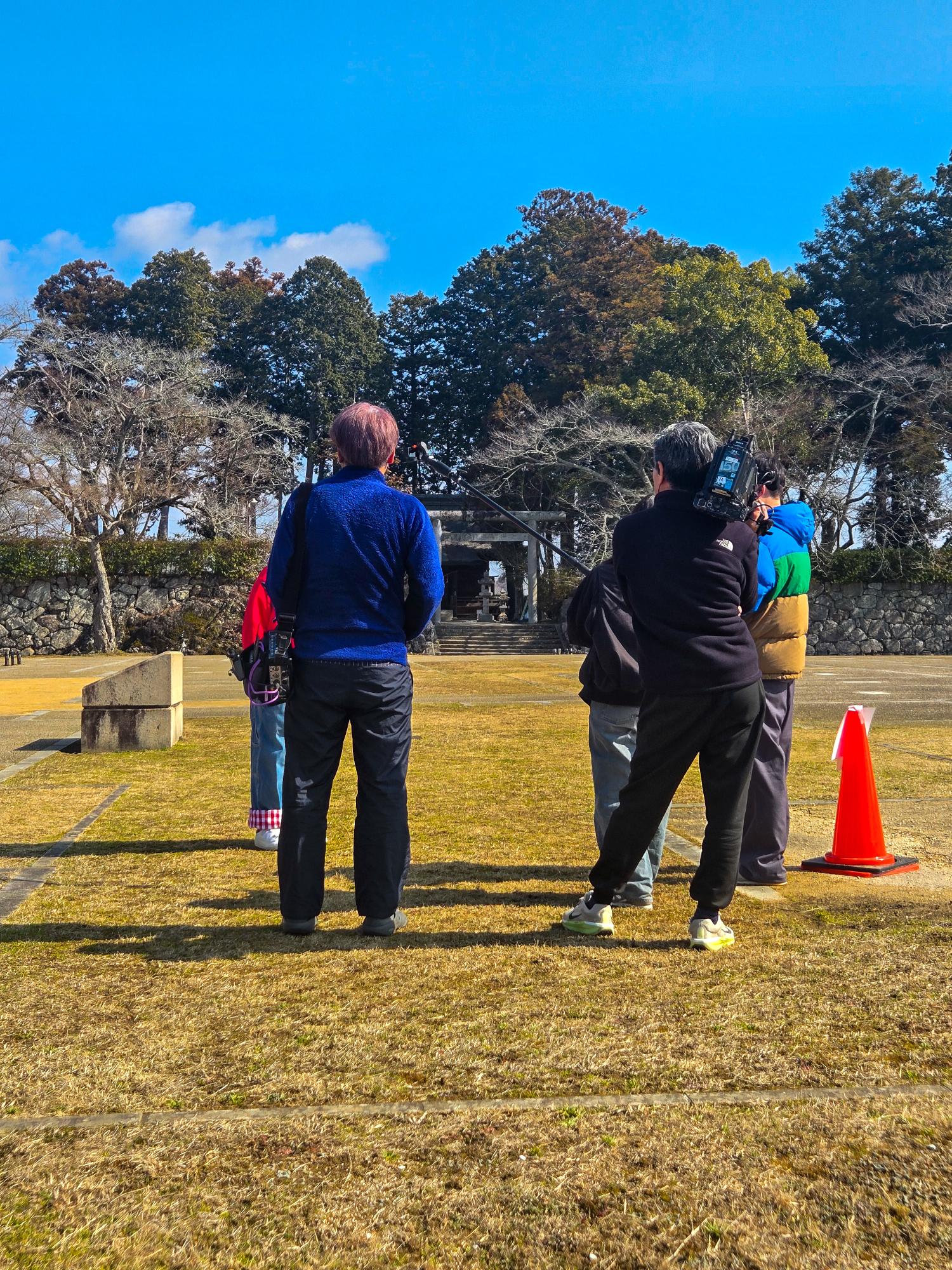 篠山城跡で撮影風景2