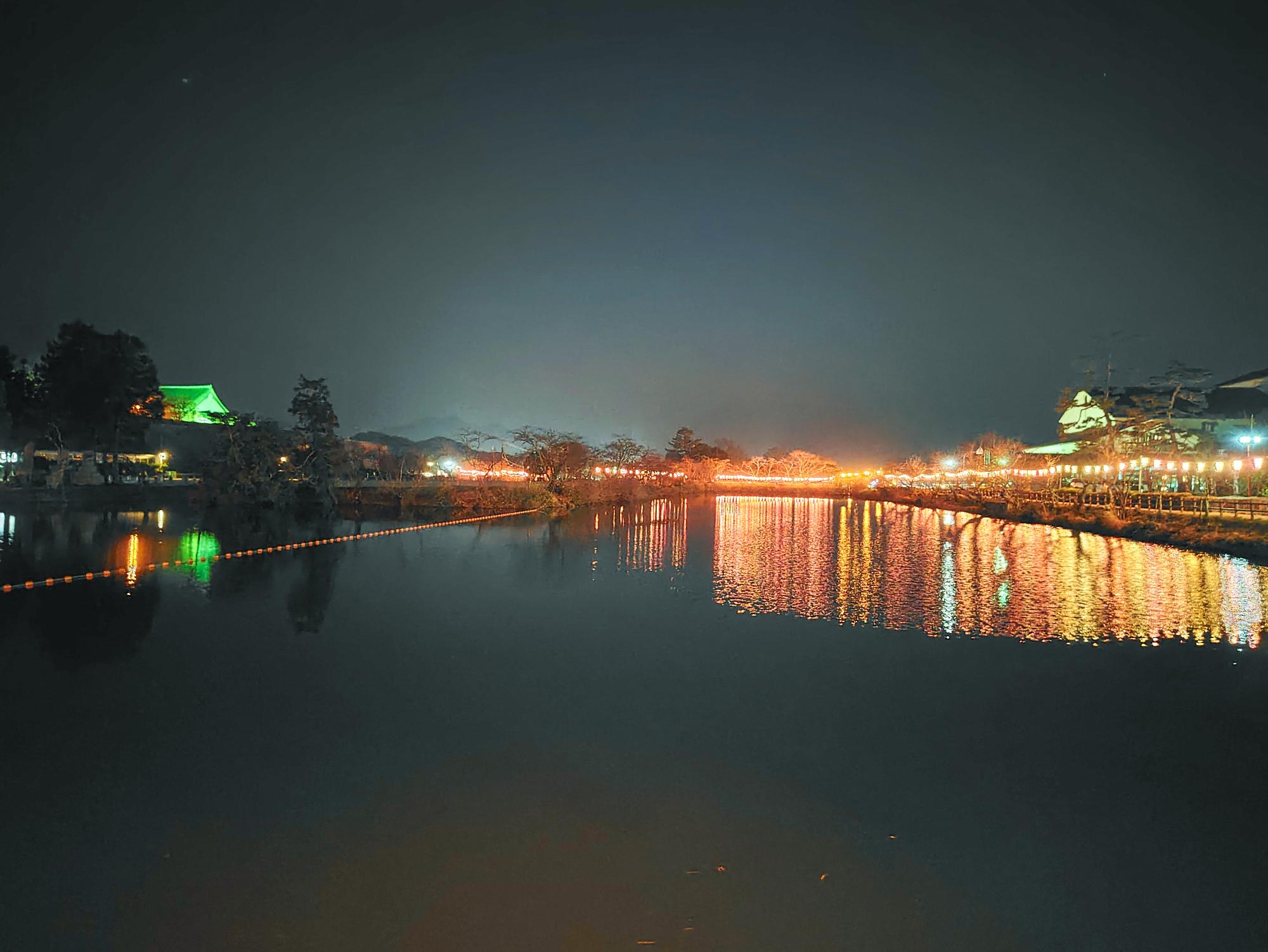 桜の開花間近の篠山城