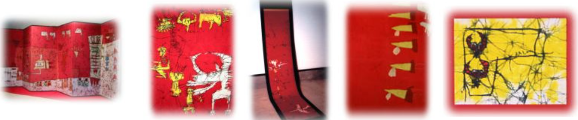 きれいに染められた生地の写真