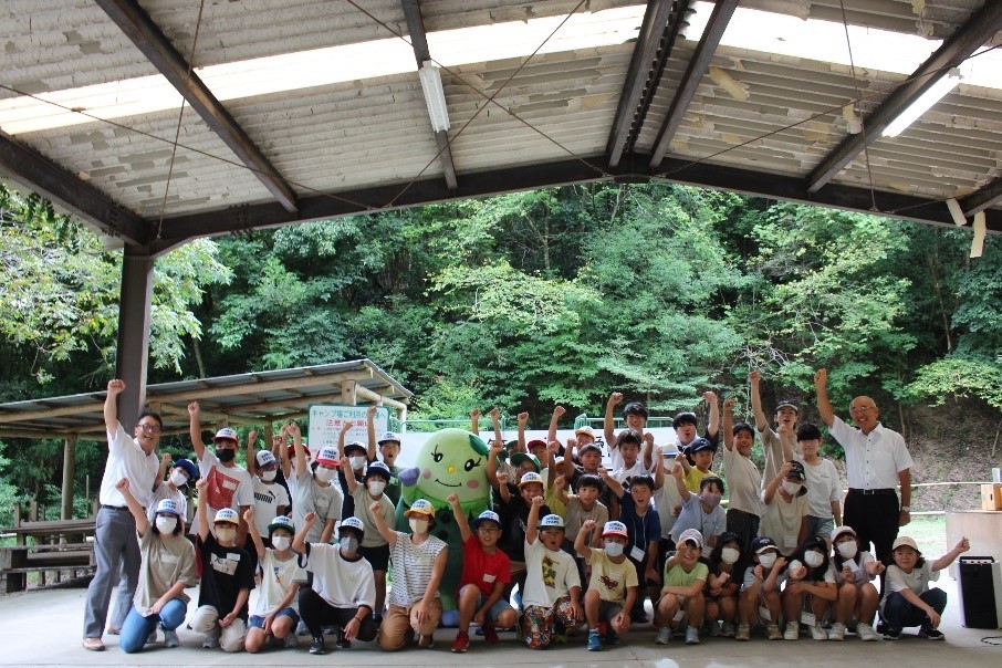 歓迎セレモニー 市長、教育長、小学生のみなさん