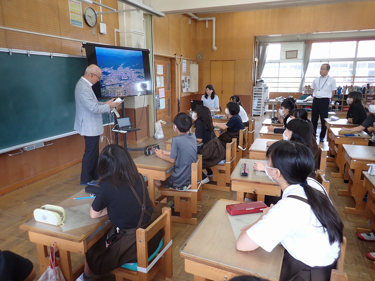 城南小学校での学校訪問2