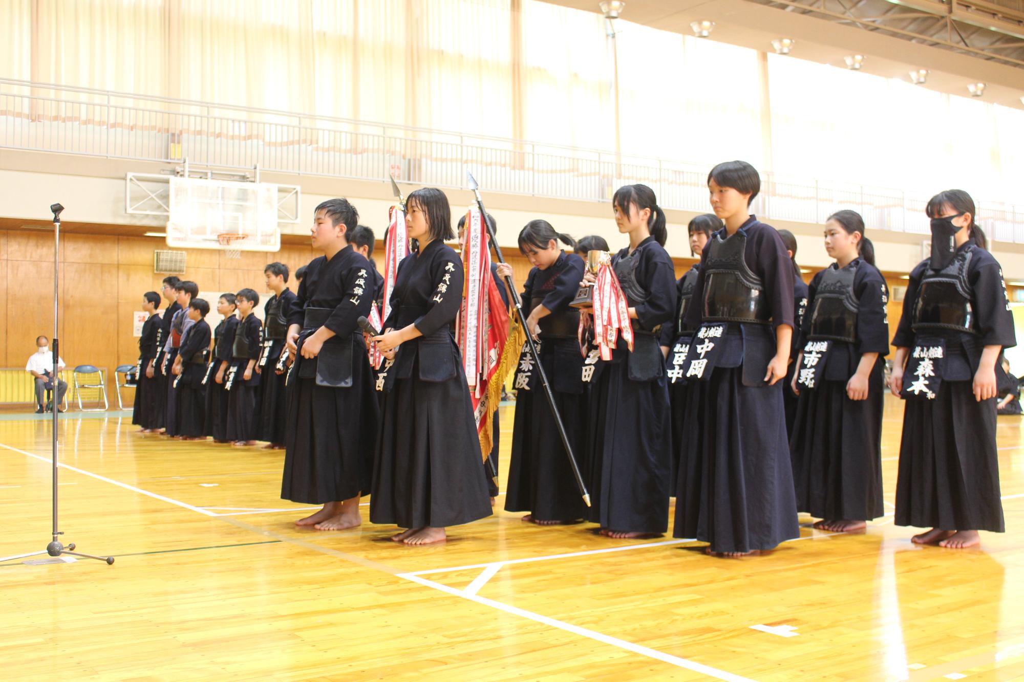 丹波篠山市剣道連盟中学部の皆さん