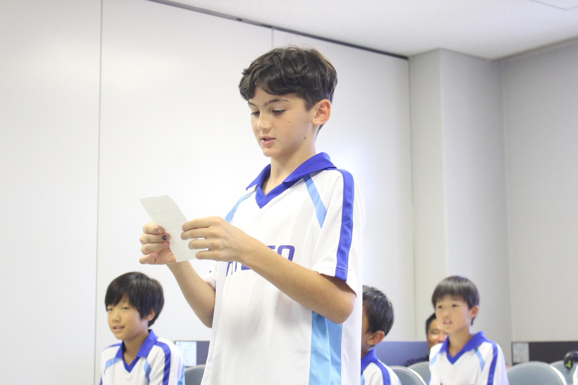 男子チームキャプテン