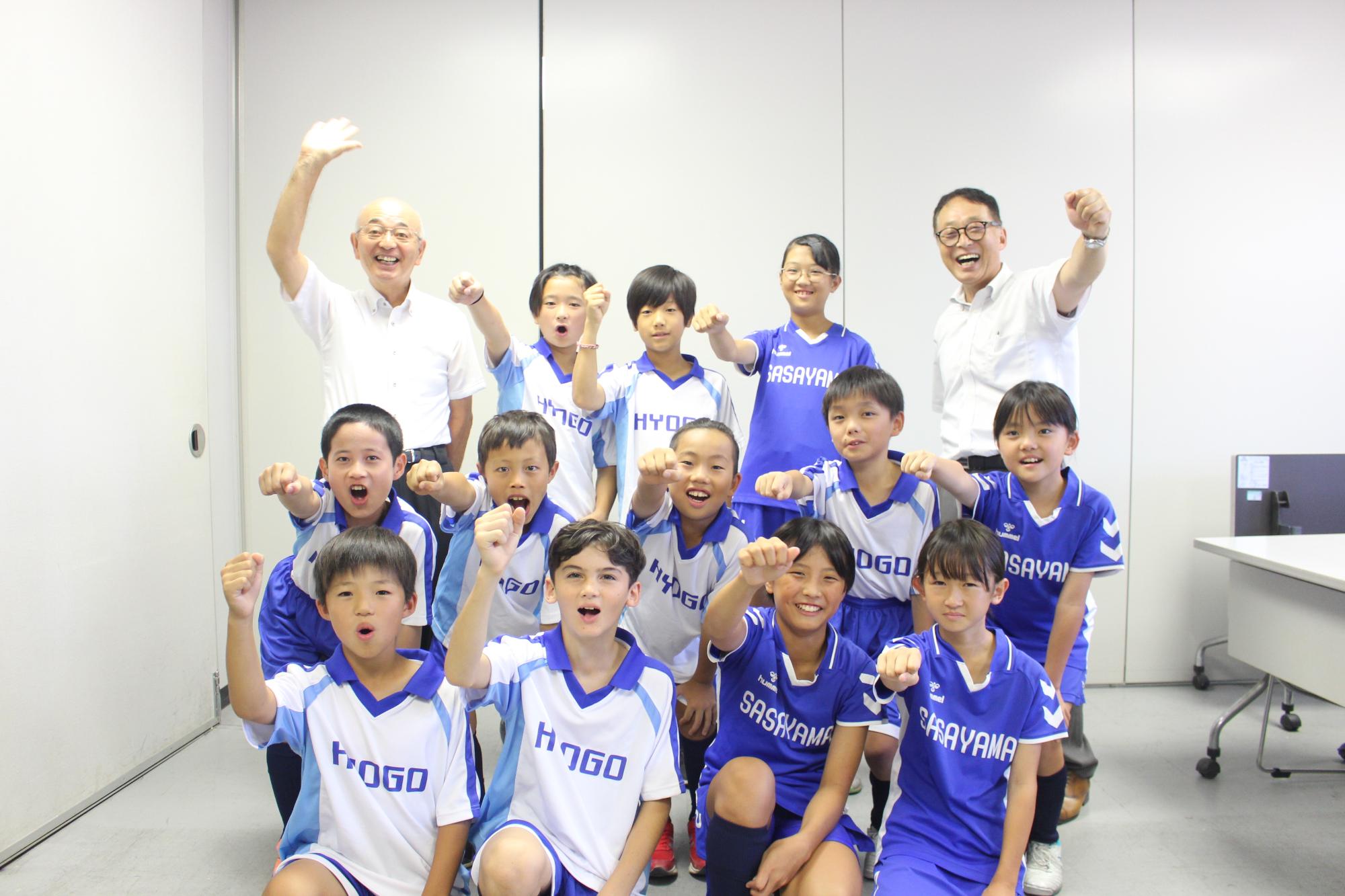 HC HYOGO HEARTSと市長と教育長