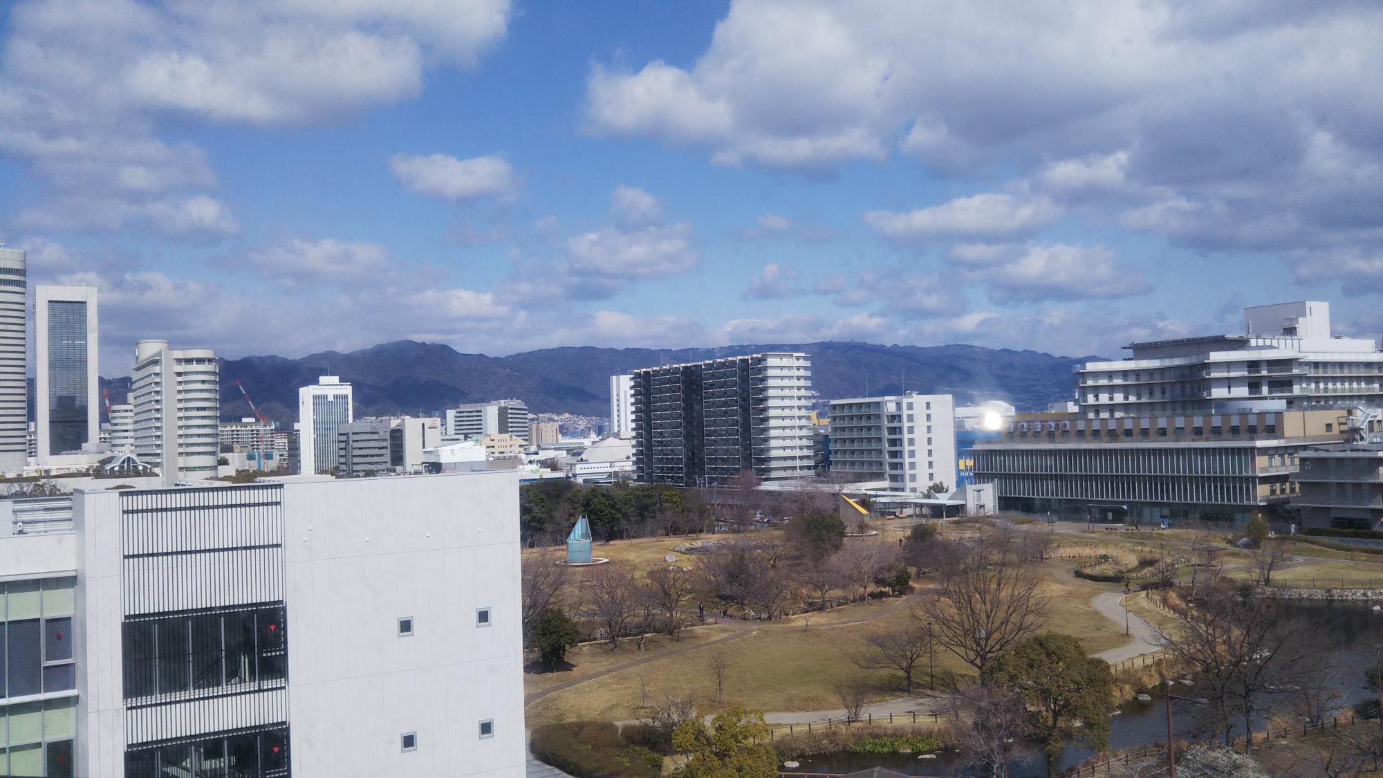 入院している部屋からの景色