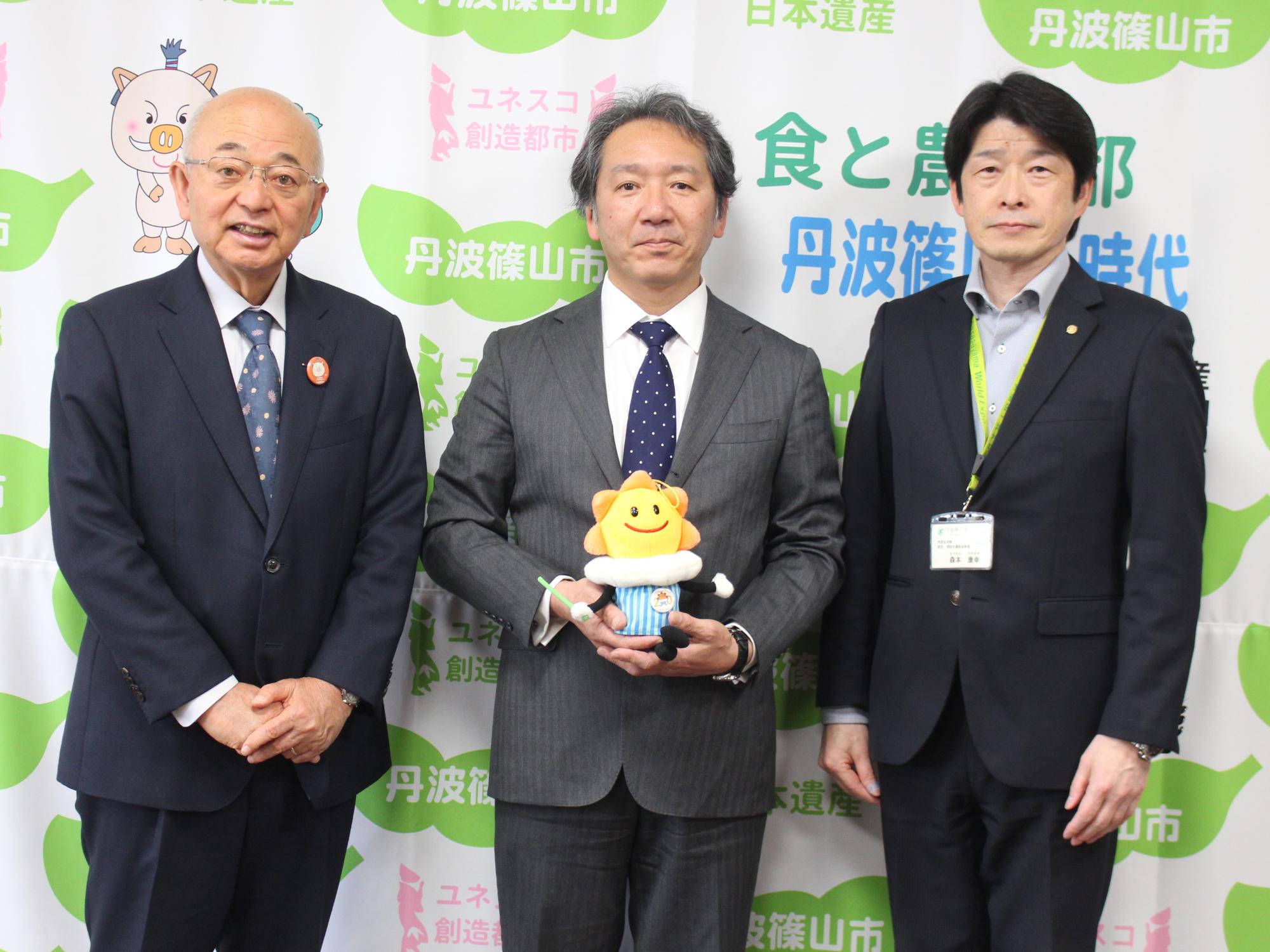 神戸気象台長訪問の様子