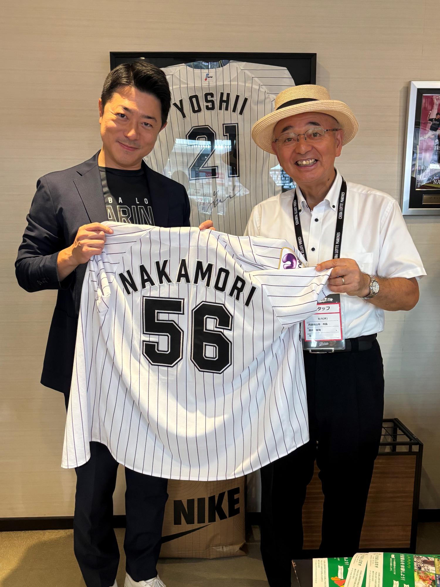 ロッテ球団社長の高坂さんと市長