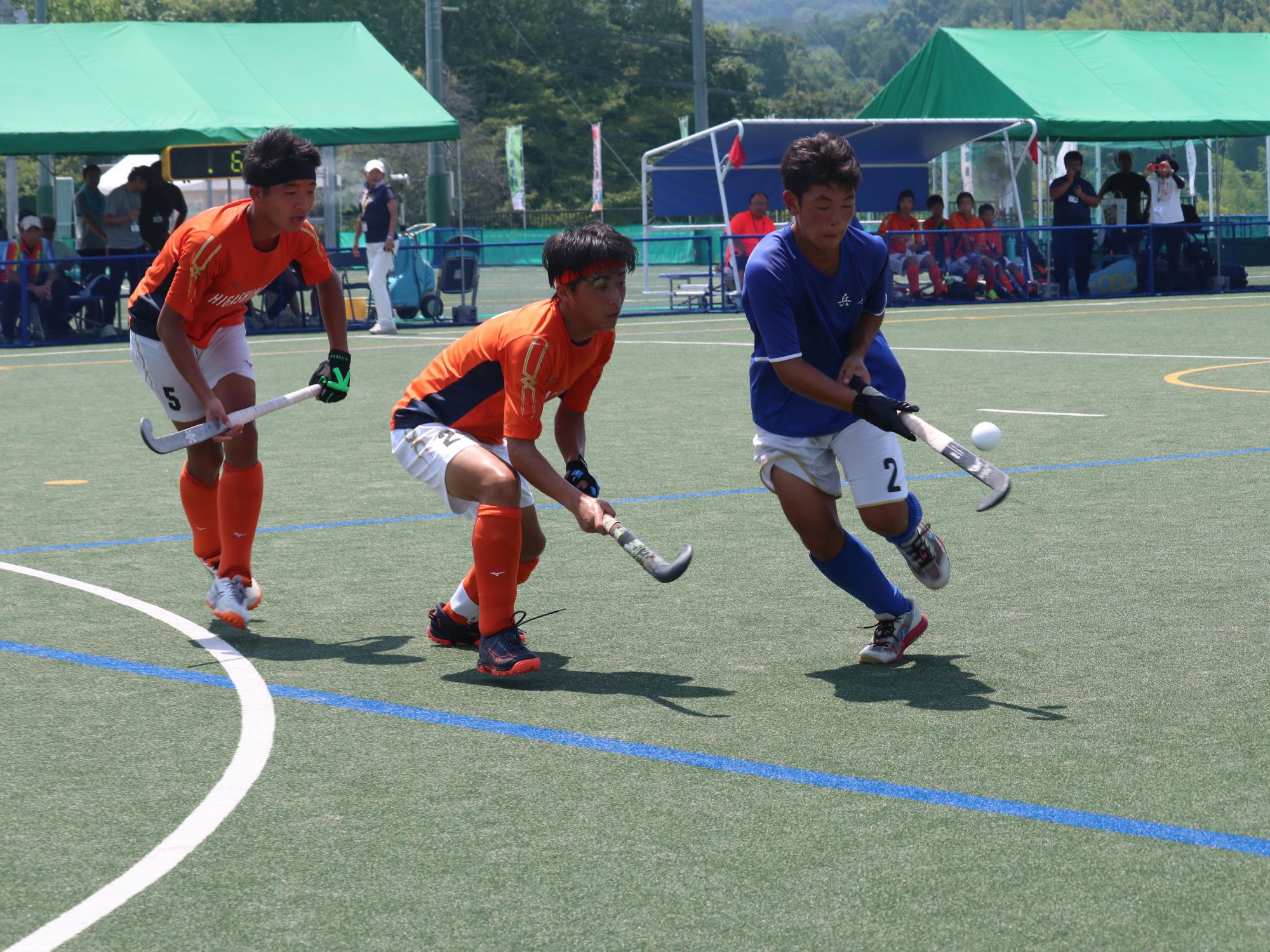 ホッケーの試合の様子