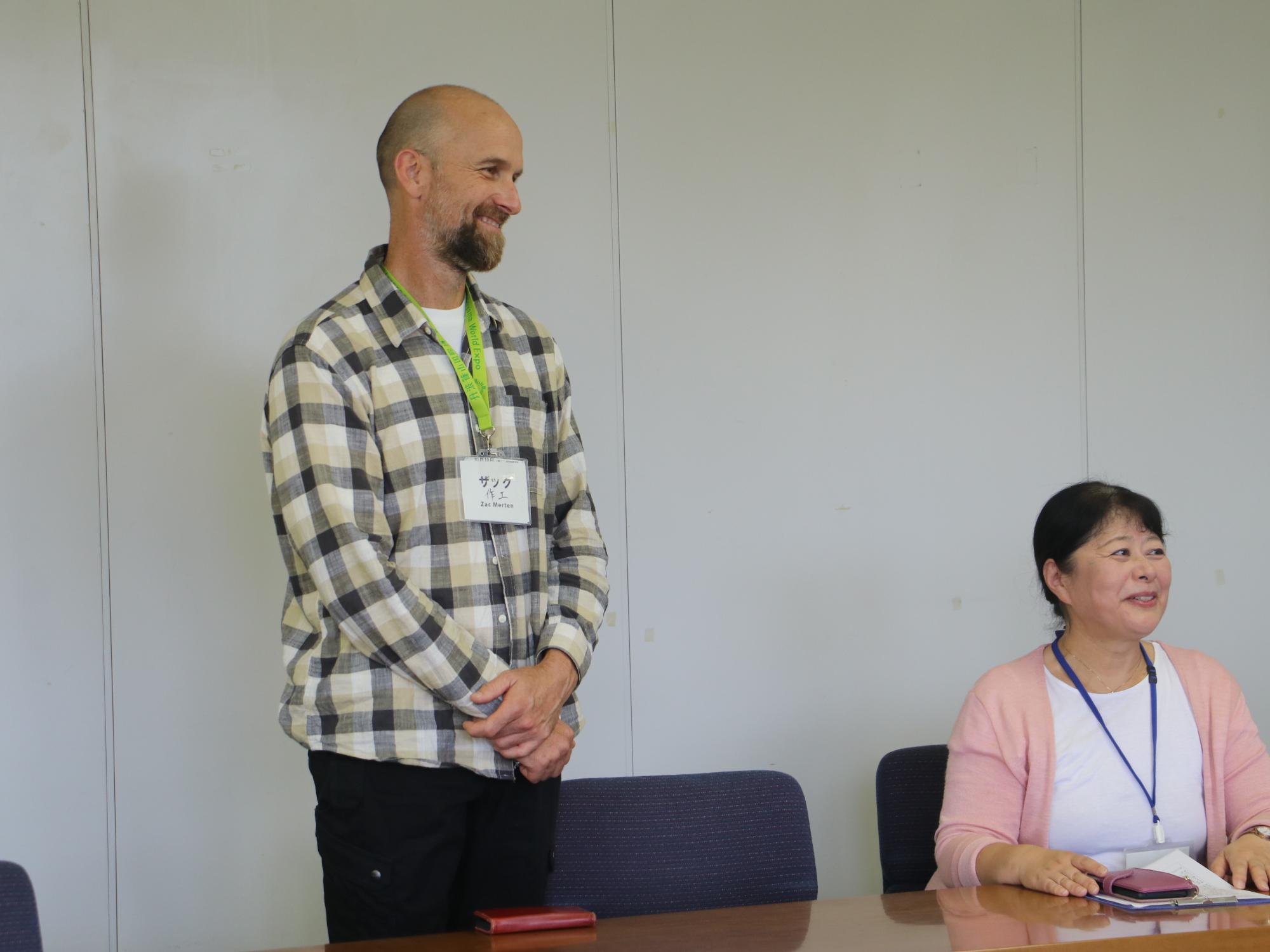 表敬訪問の様子(ザックさん)