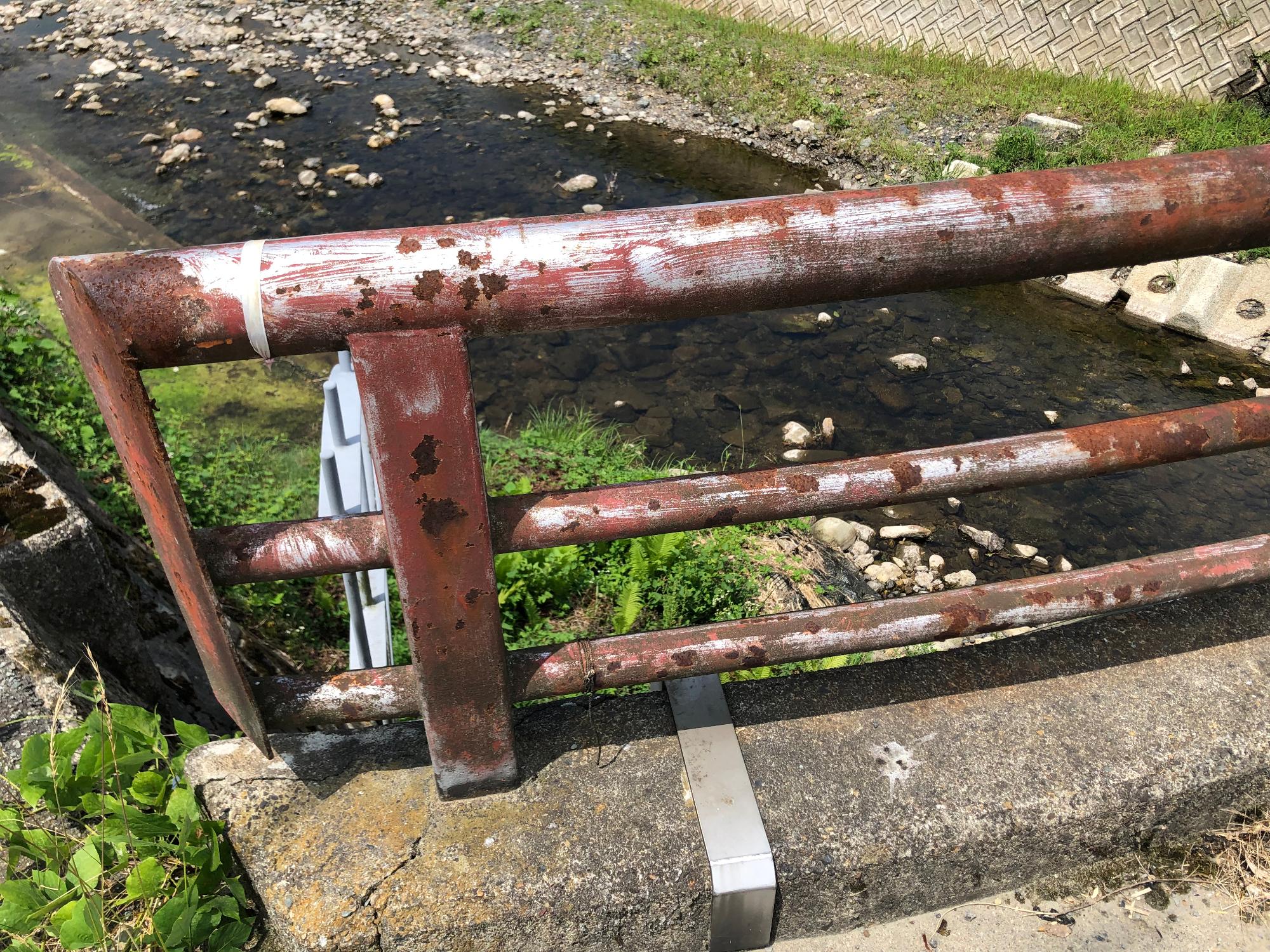 後川下の作業前の橋の様子