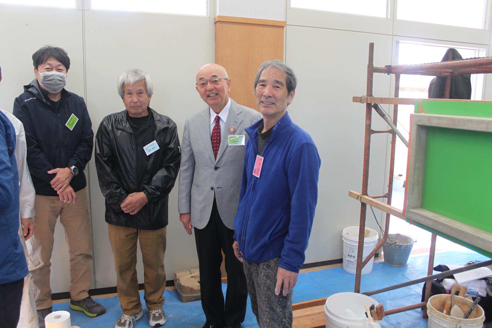 左官の勉強会の様子