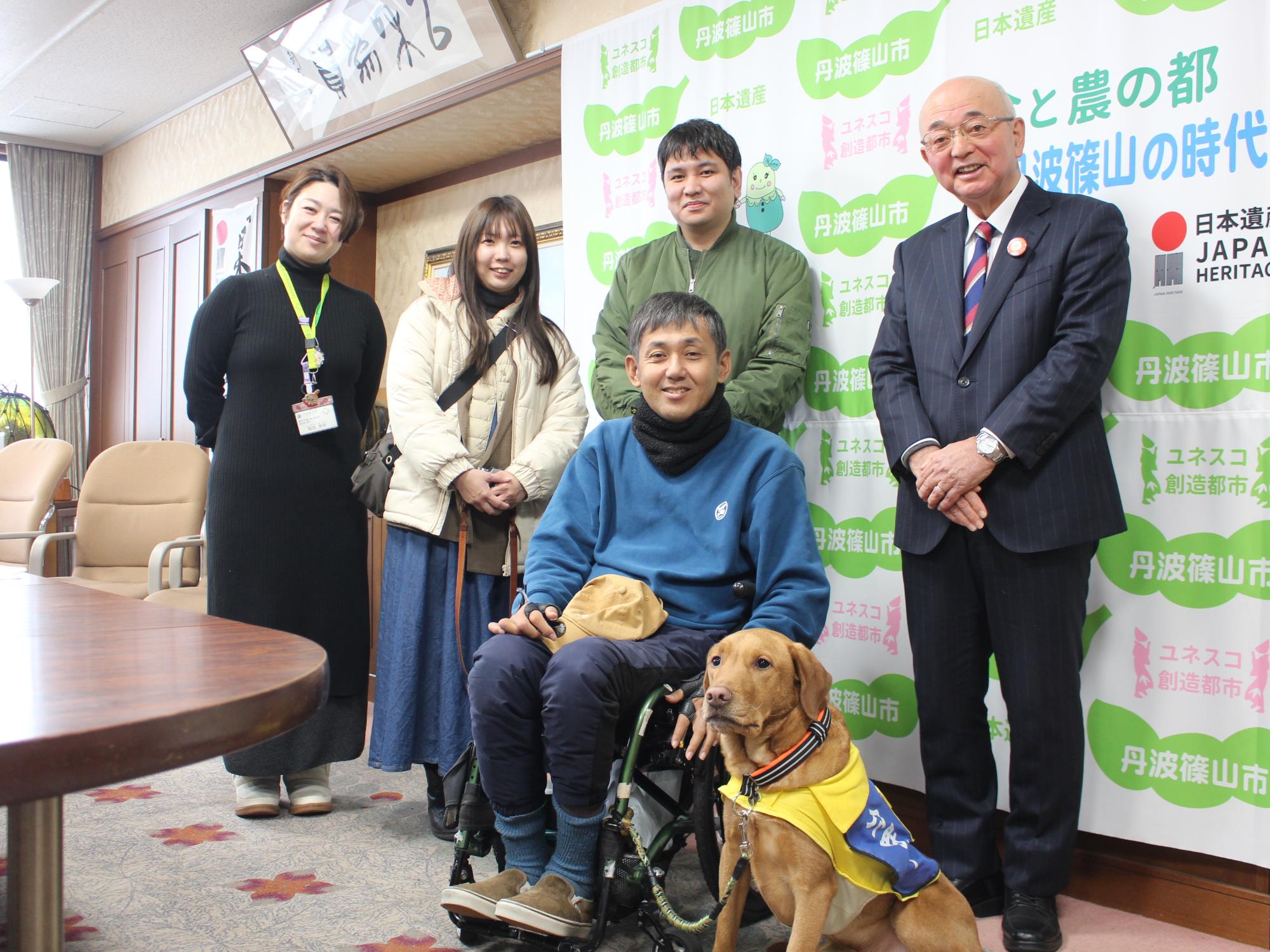 市長との集合写真