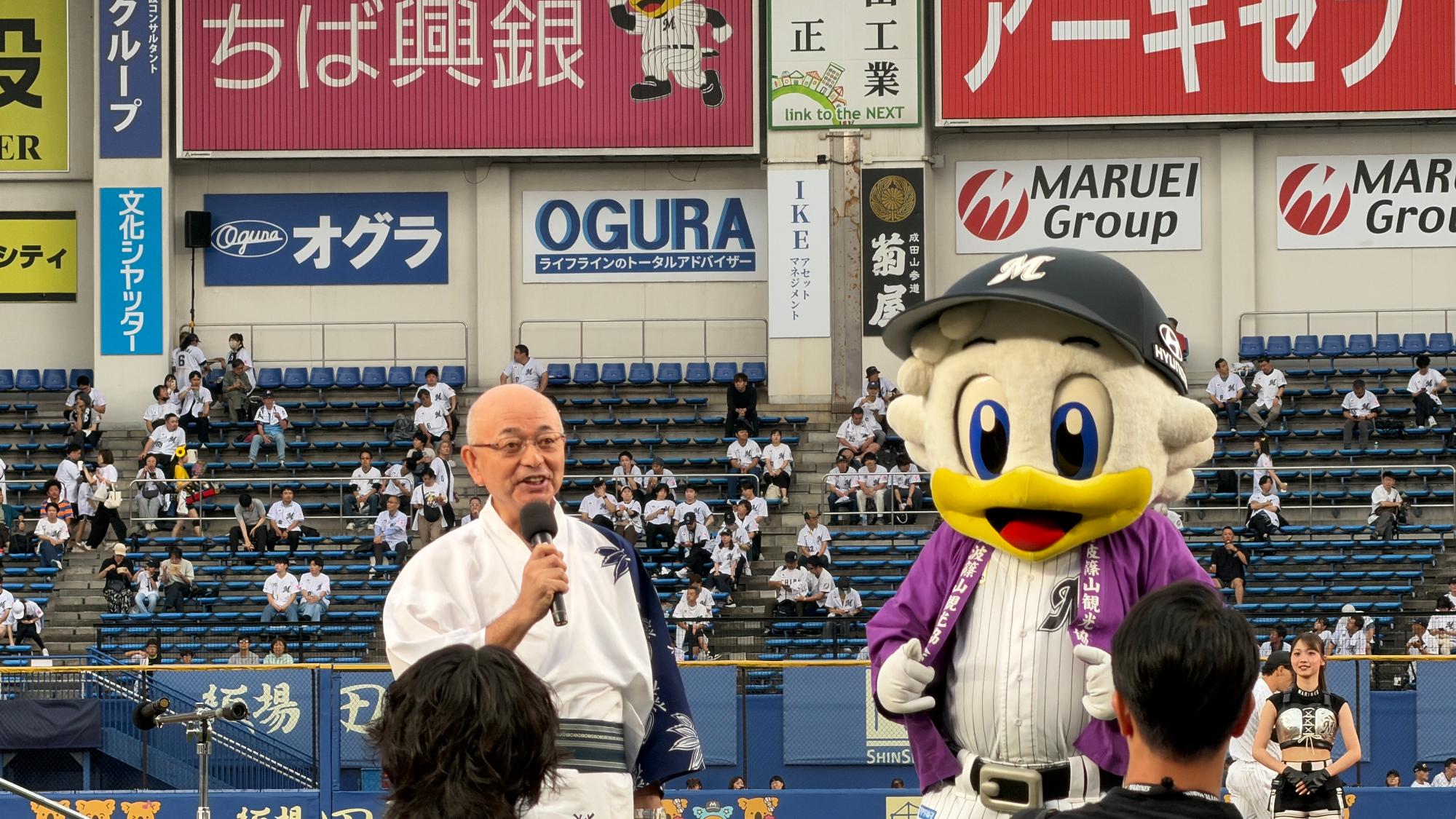 黒豆ナイターの様子