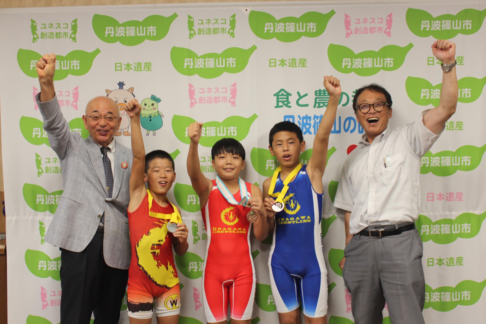 片桐司道選手、内藤陽心選手、片桐大誠選手