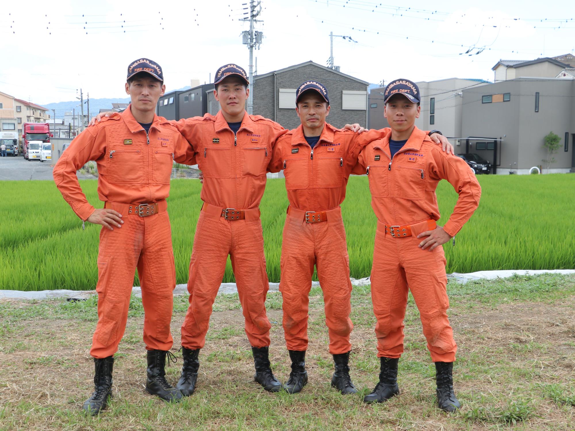山下公平さん、藤本隼人さん、勝岡建太さん、竹重正博さんの4人