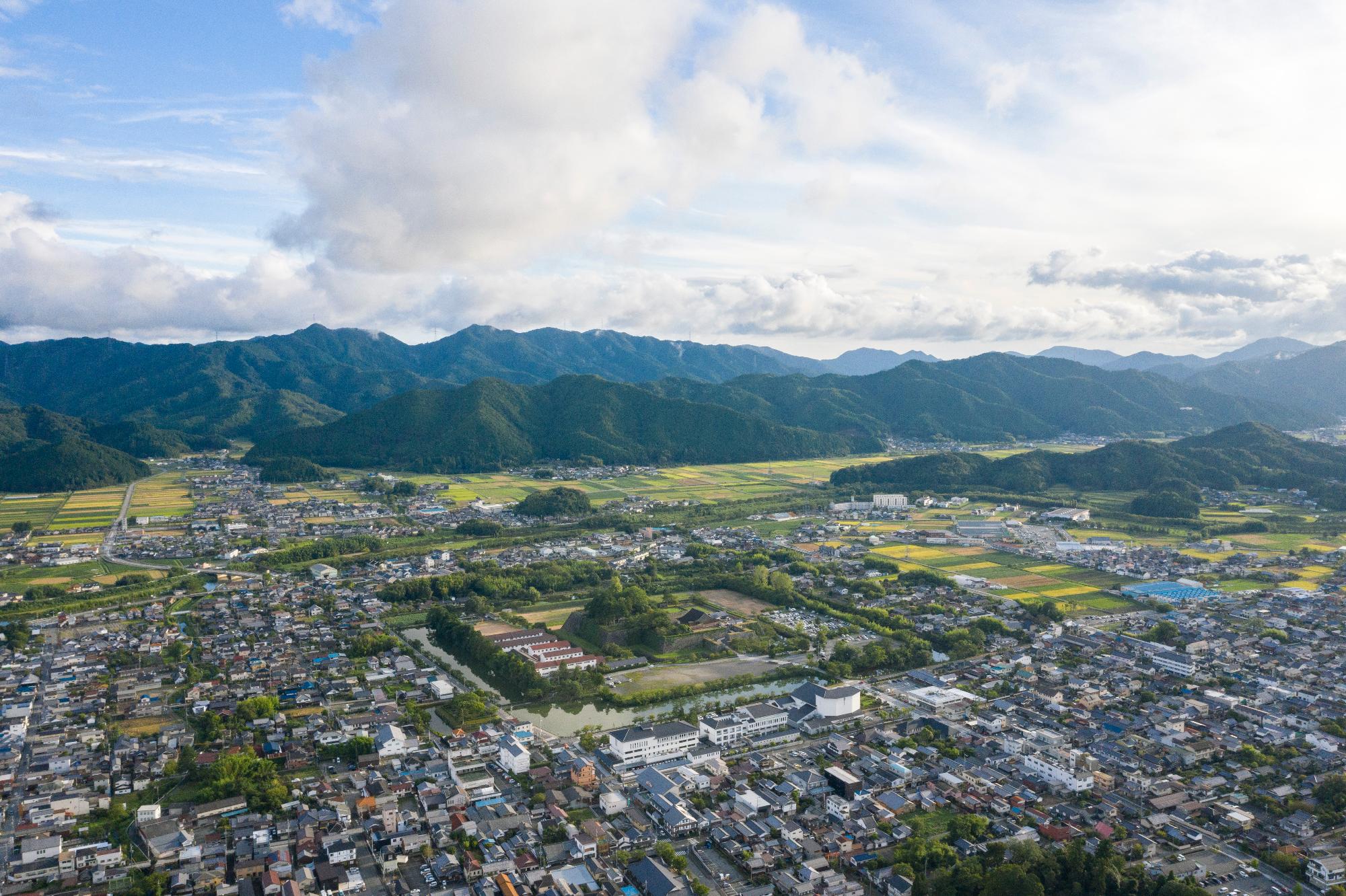 上空から撮影した写真