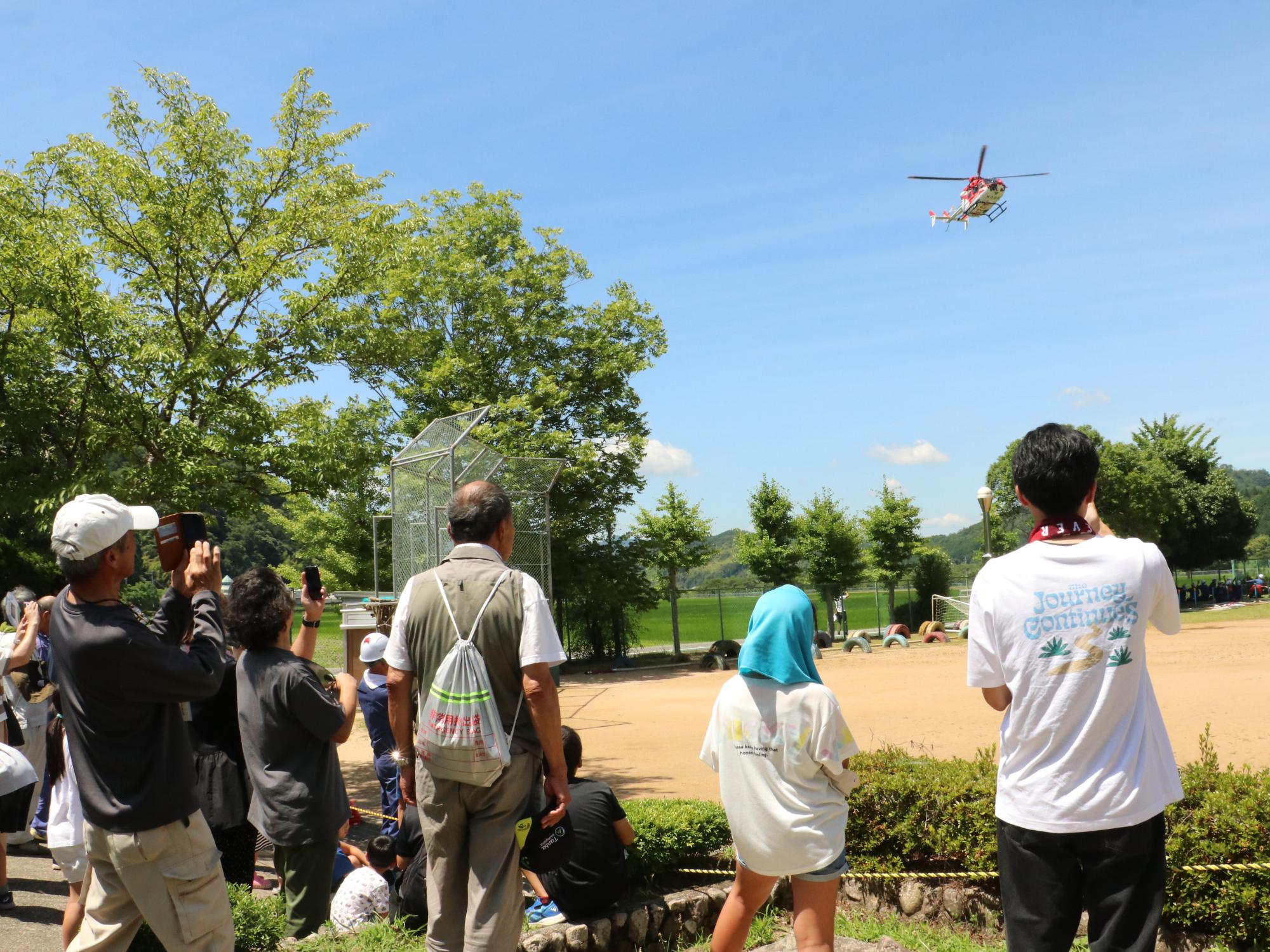 防災ヘリでの救助