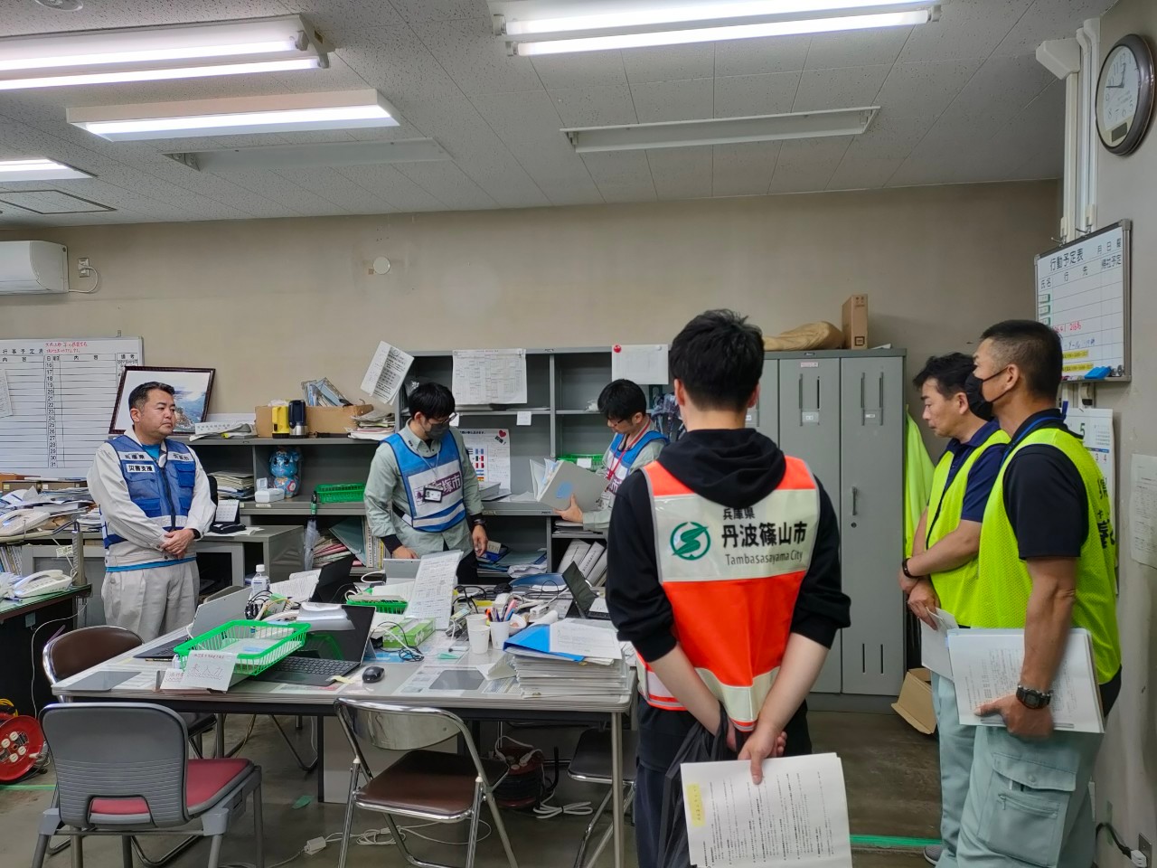 被災地で支援をする様子