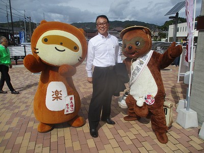 現地視察 信楽マスコットキャラクター