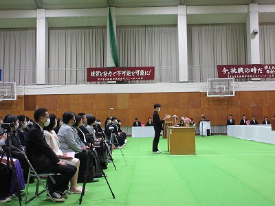 西紀中学校入学式5