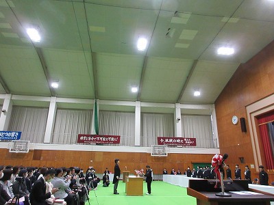 西紀中学校入学式6