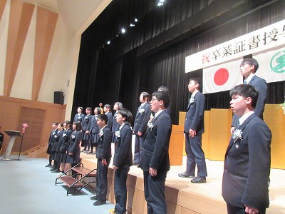 今田中学校卒業式6