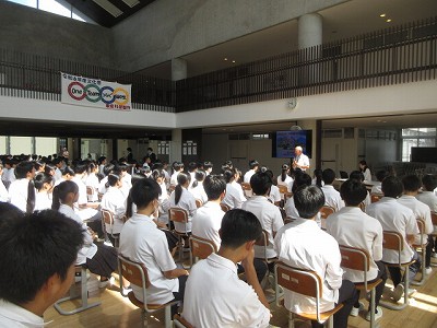 篠山中学校市長の学校訪問2