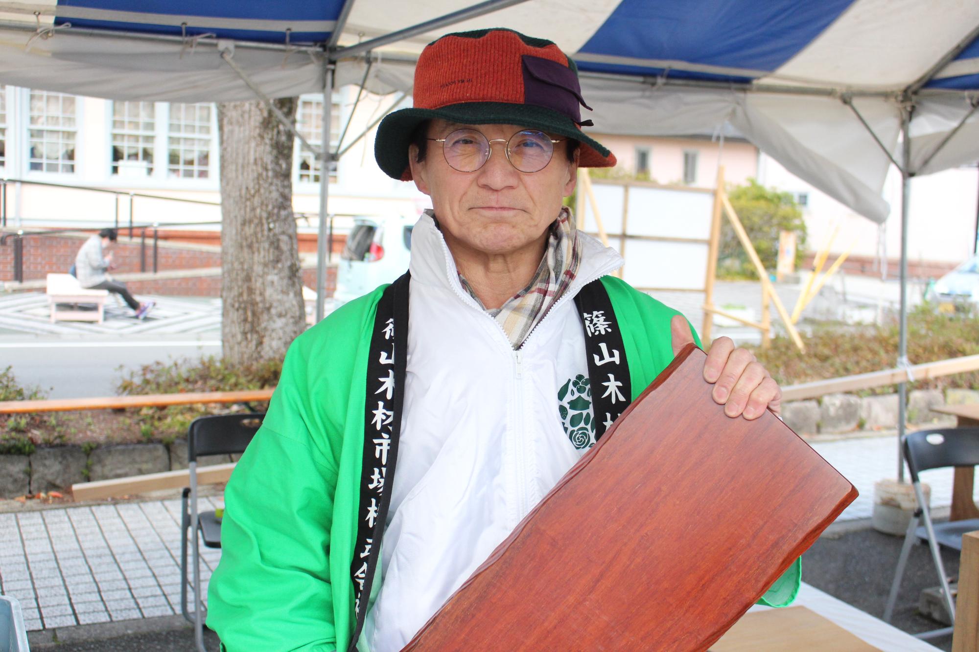 篠山木材協同組合理事長の小谷さん