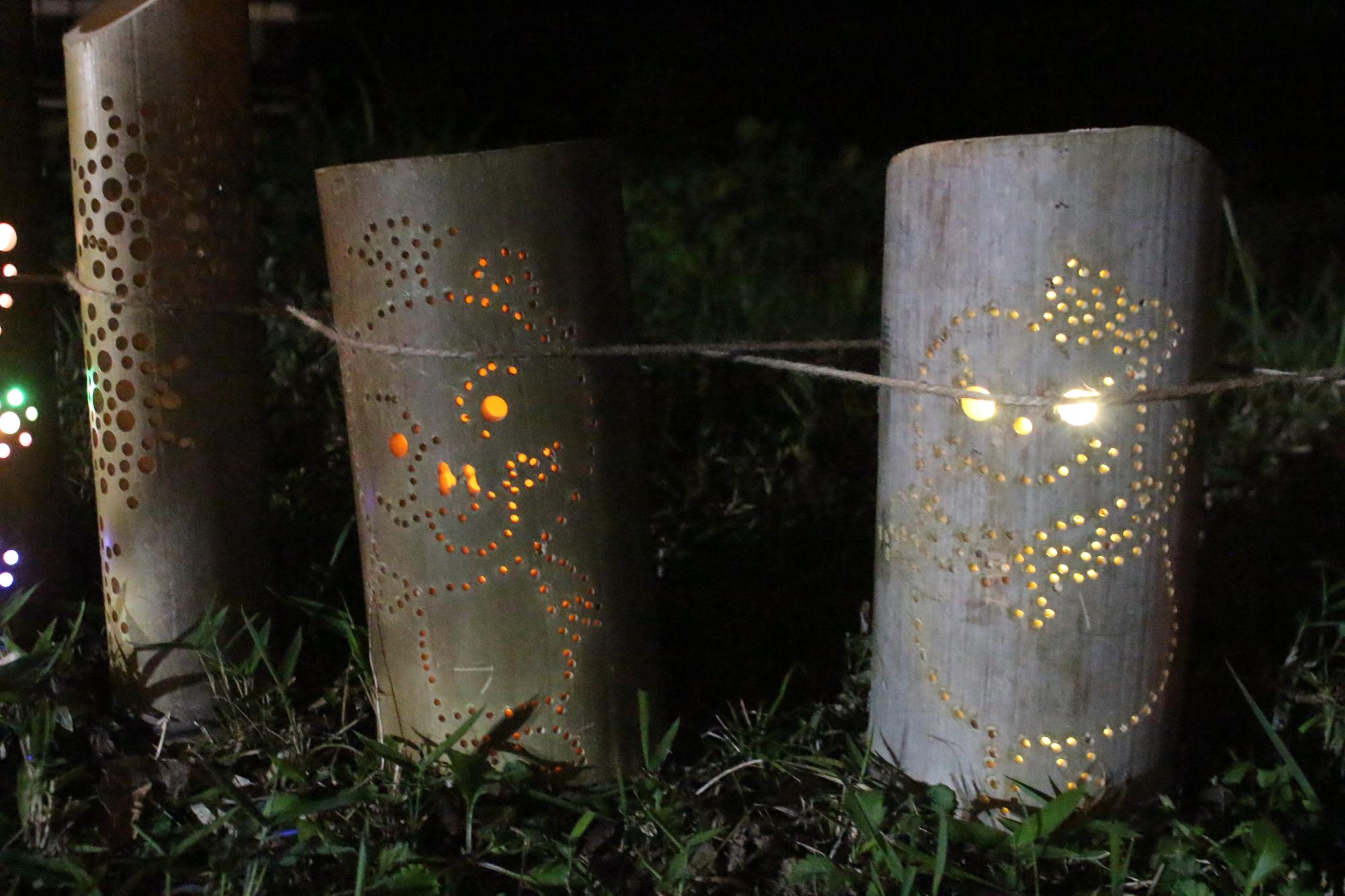 まるまめ竹灯籠