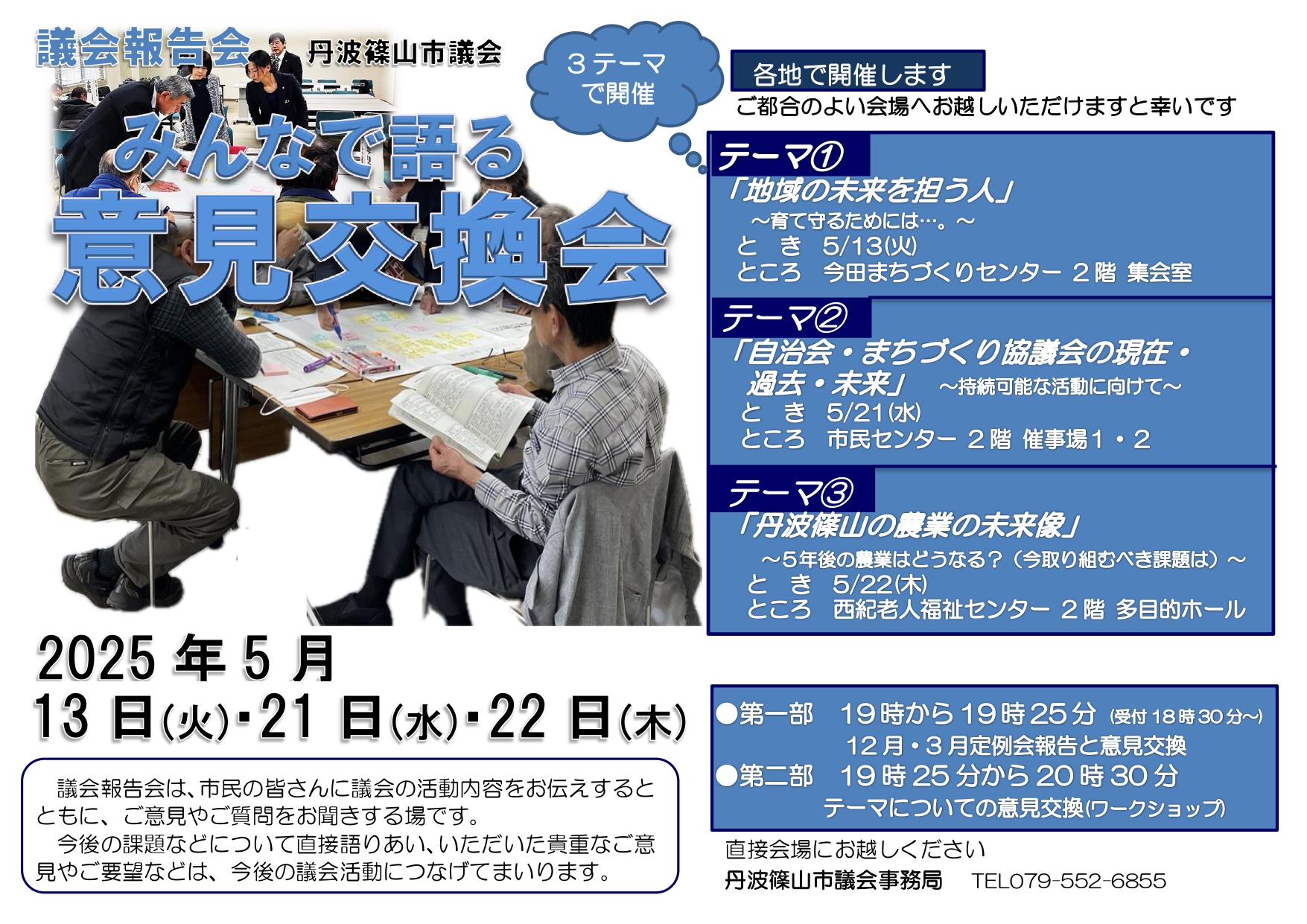 丹波篠山市議会報告会 みんなで語る意見交換会