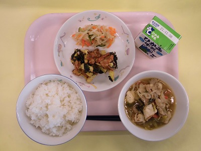令和3年11月1日の丹波篠山市西部学校給食センター献立