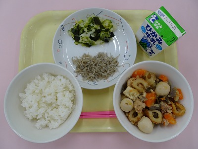 令和3年11月1日の丹波篠山市東部学校給食センター献立