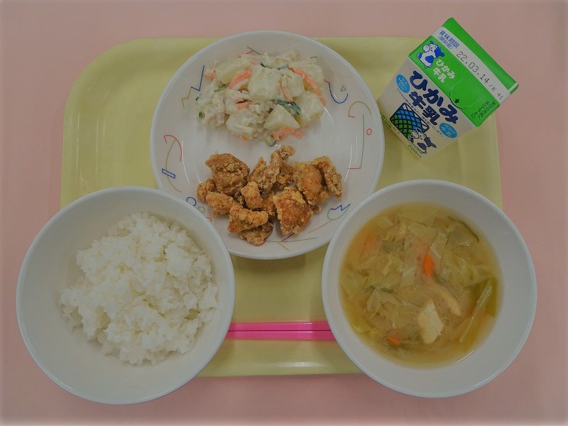 令和4年3月7日の丹波篠山市学校給食（東部学校給食センター）