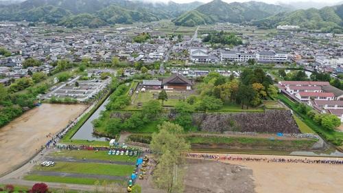 篠山城全体の上方からの写真