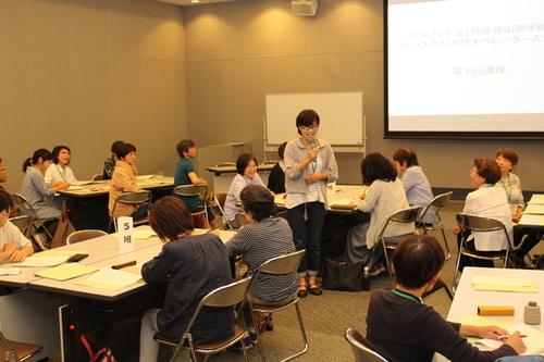 篠山市民センターにて農業に取り組む女性達の話し合いの様子の写真