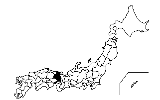 兵庫県のみ黒く塗りつぶしてある日本地図の白地図