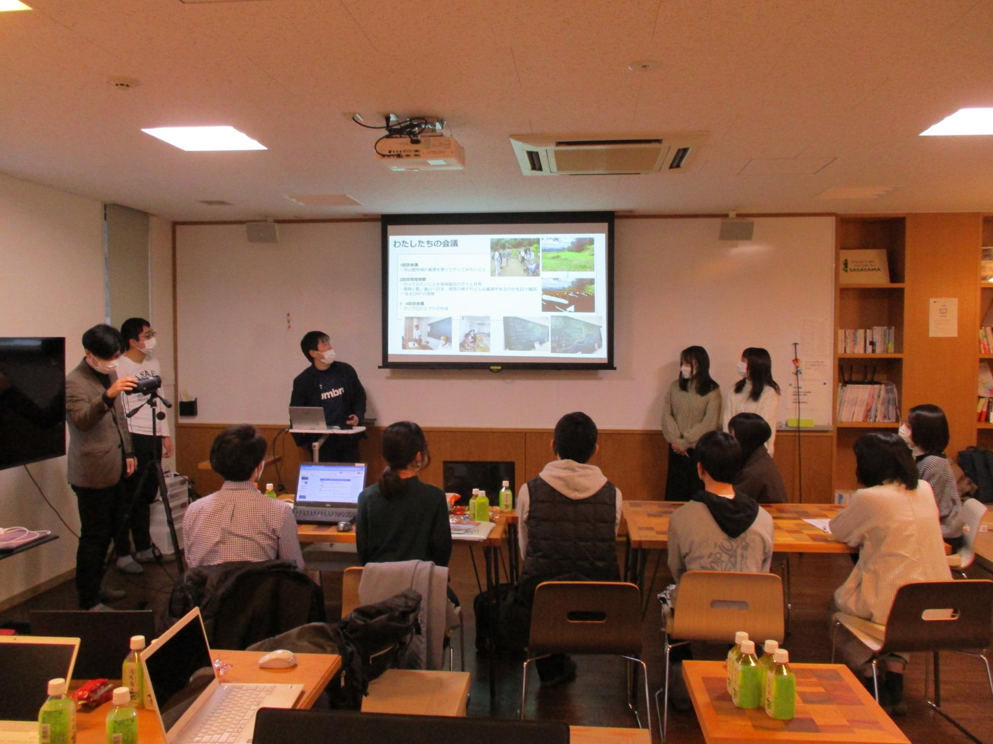 マイプロジェクトの発表の風景