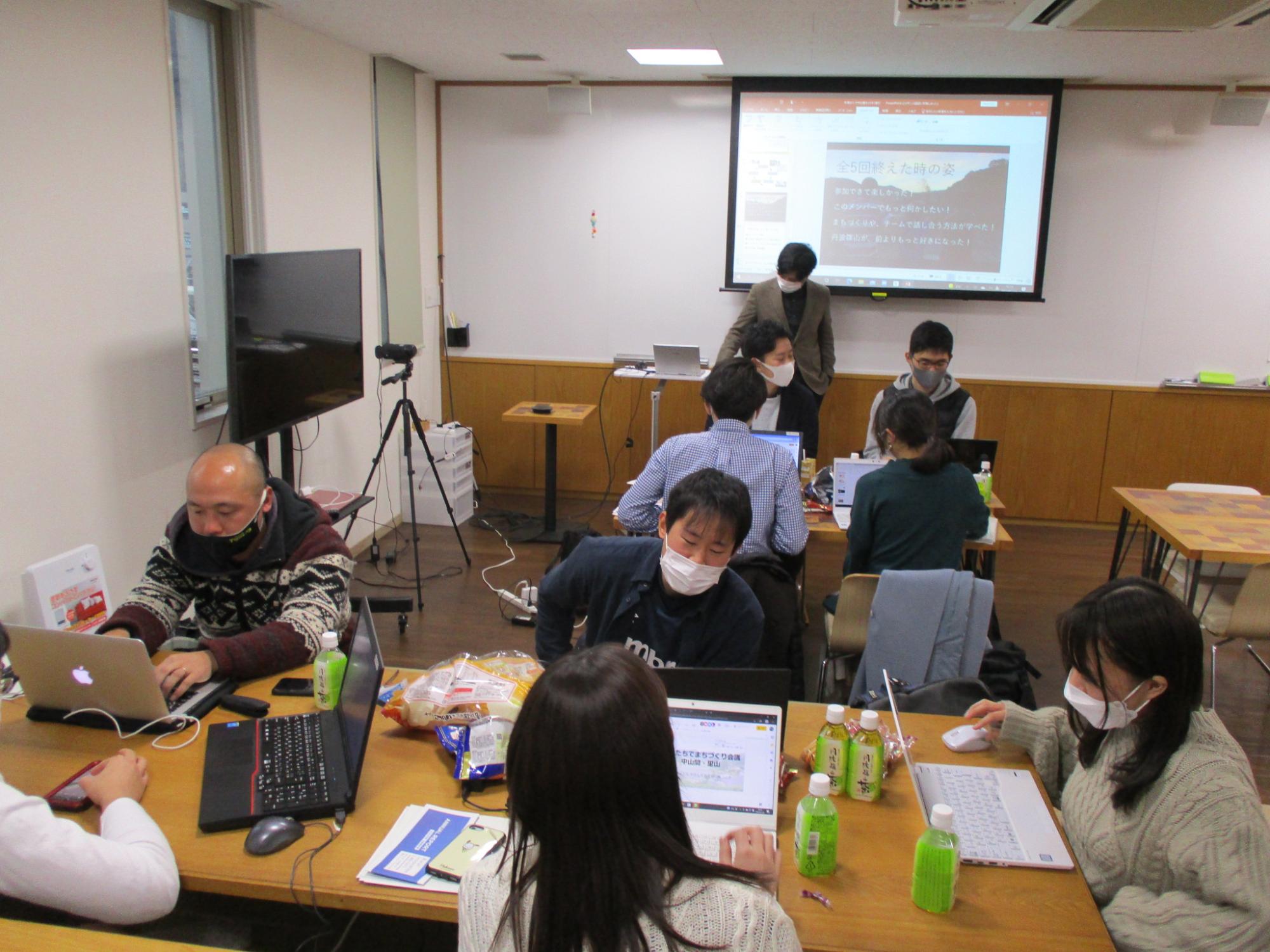 発表後の打合せの風景