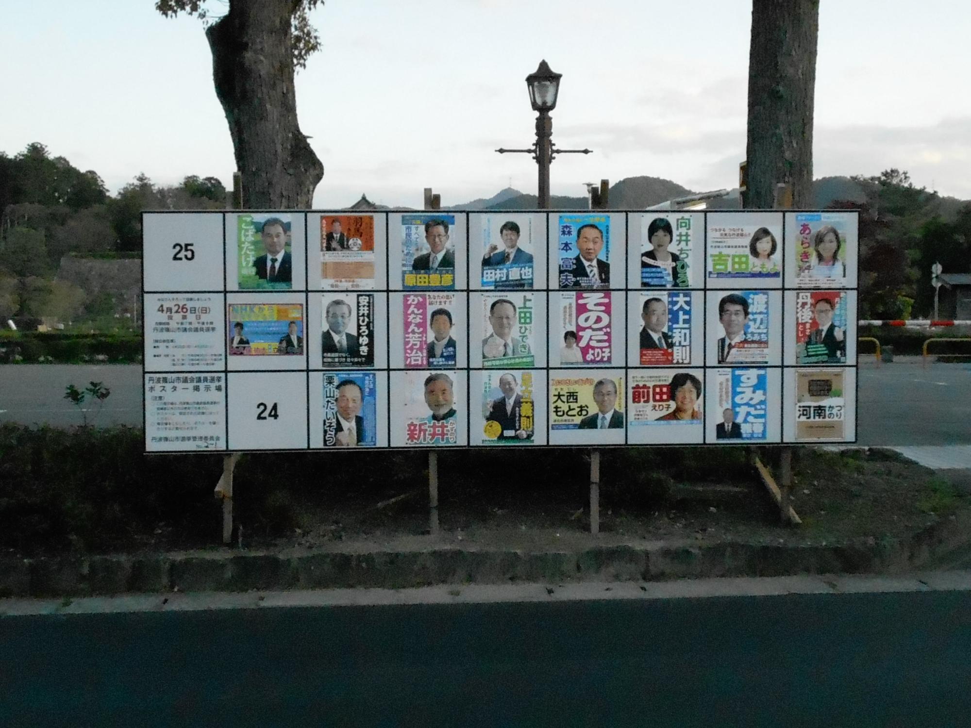選挙ポスターの全景