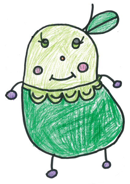 道本 彩葉（みちもと あやは）さんが描いた まめりんのイラスト