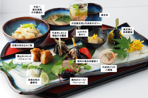 「農都篠山今昔味わい御膳」の料理詳細名が入った写真