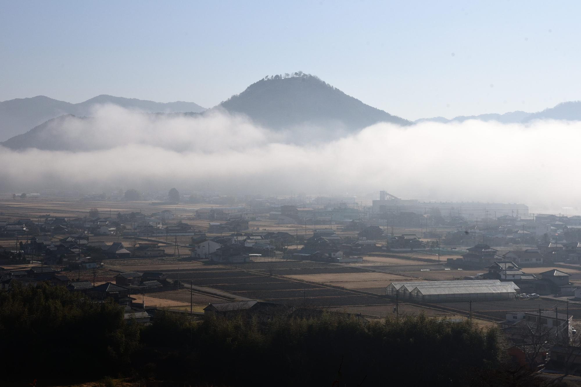 高城山に雲海が広がっている写真