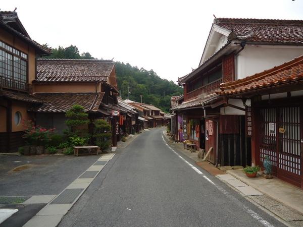 茶色い色味の伝統的建造物が並ぶ街並みの写真