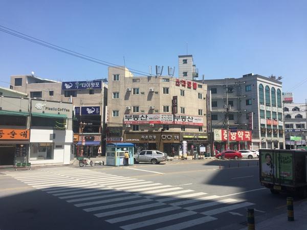 韓国の利川（イチョン）市街の写真