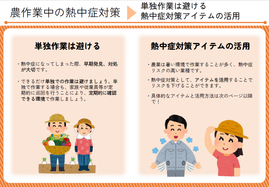 農作業中の熱中症対策